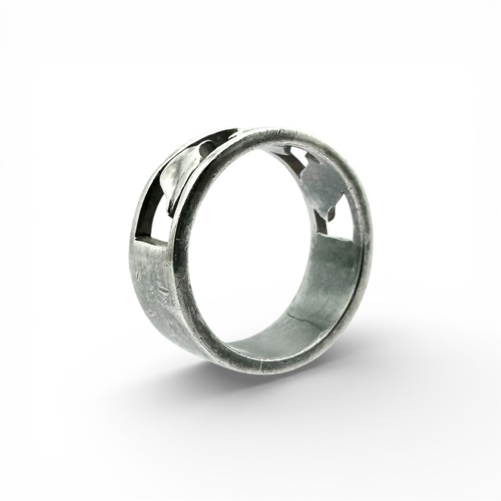 三枚の葉】リーフ ボタニカル Silver 925 刻印 Vintage Design Ring 