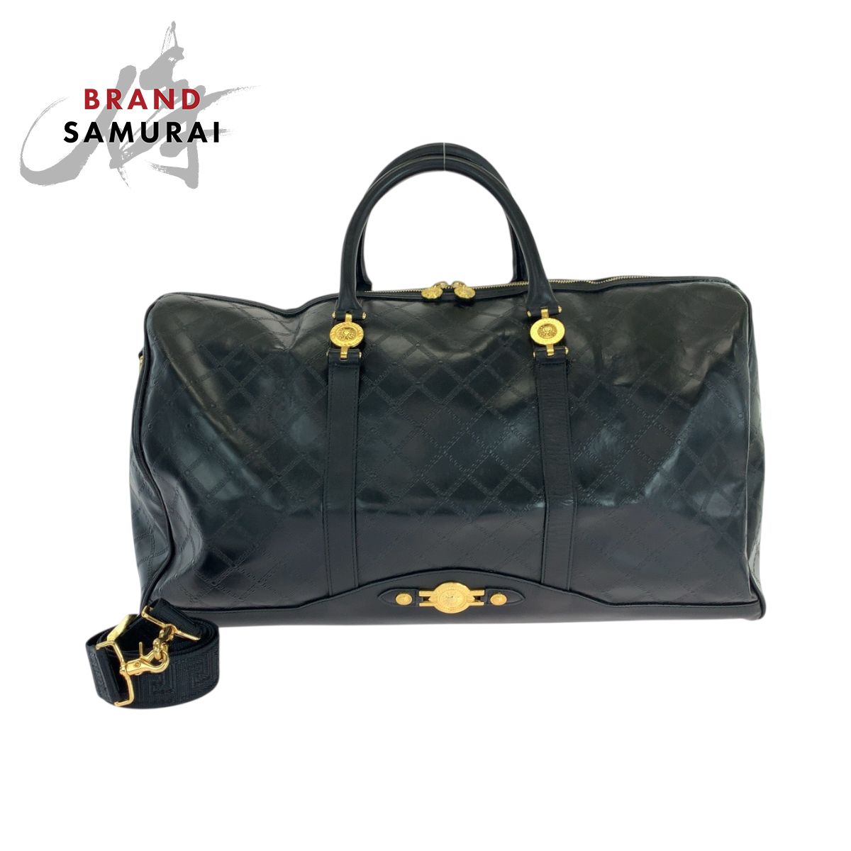 美品 VERSACE ヴェルサーチ ヴィンテージ サンバースト ブラック 黒