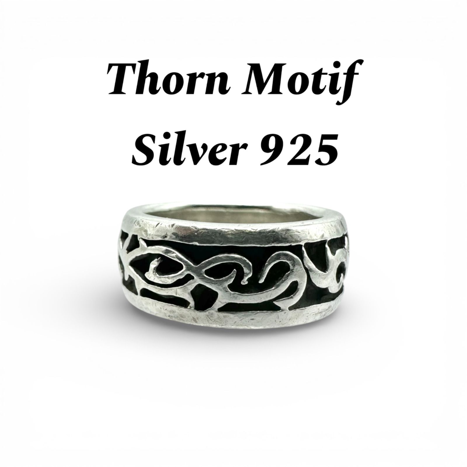 絡み合う棘】イバラ Silver 925 刻印 90s Vintage Design Ring 