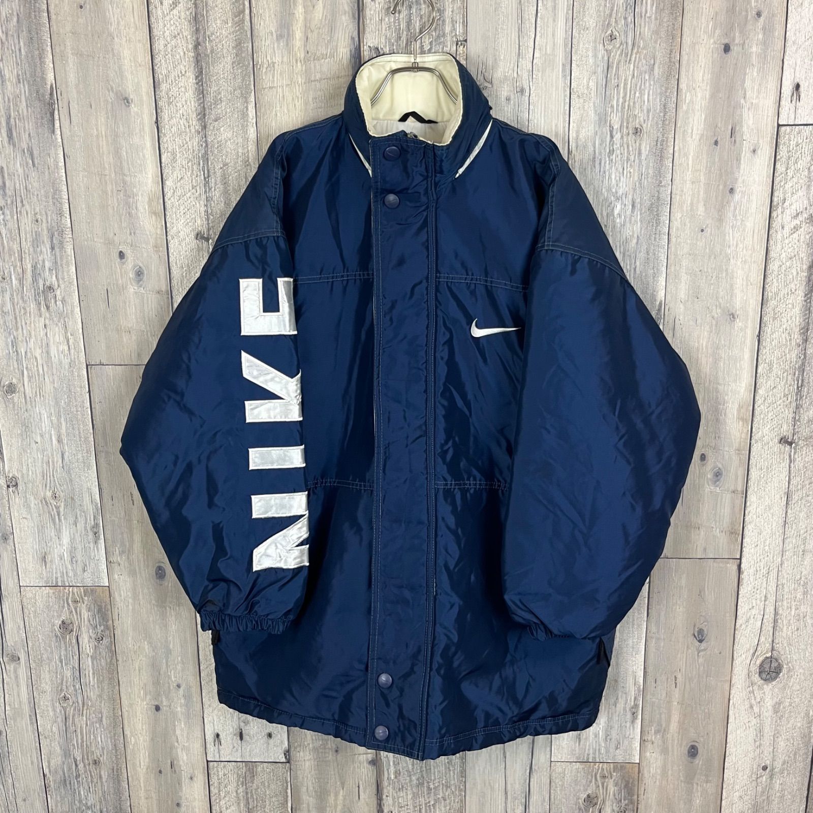 OLD NIKE 90s 銀タグ ナイキ フード収納 ゴツナイキ ゴツロゴ ナイロン 
