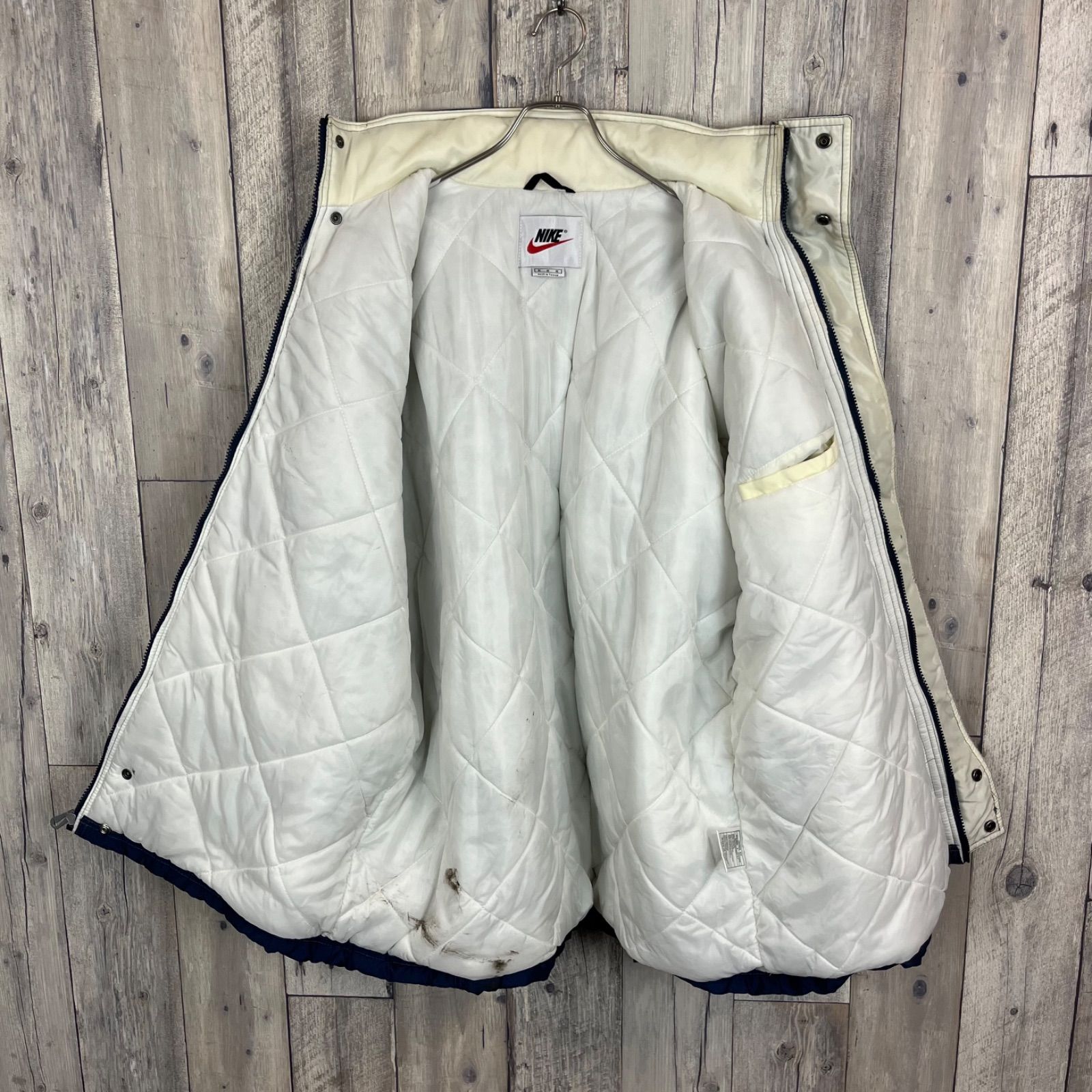 OLD NIKE 90s 銀タグ ナイキ フード収納 ゴツナイキ ゴツロゴ ナイロン 