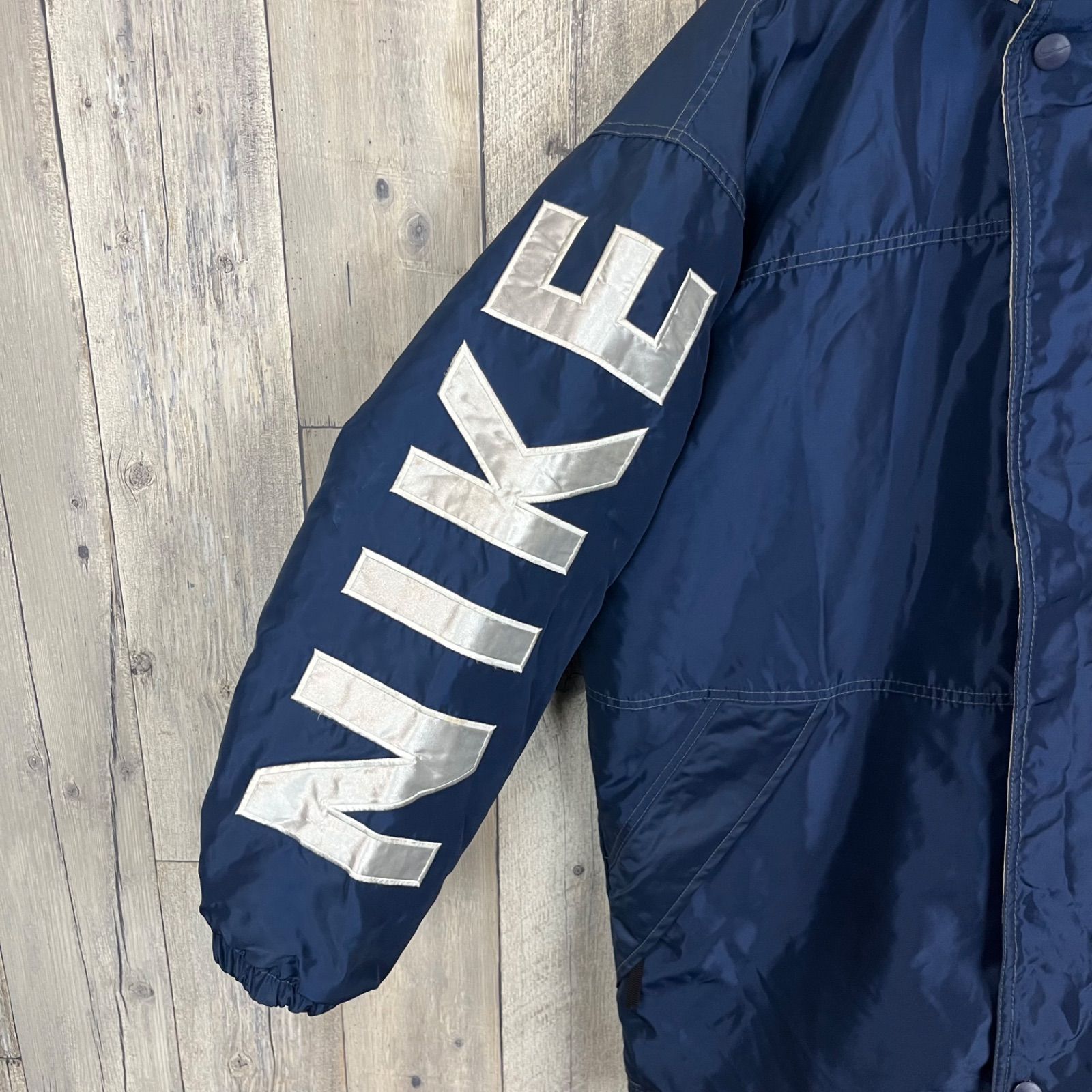 OLD NIKE 90s 銀タグ ナイキ フード収納 ゴツナイキ ゴツロゴ ナイロン