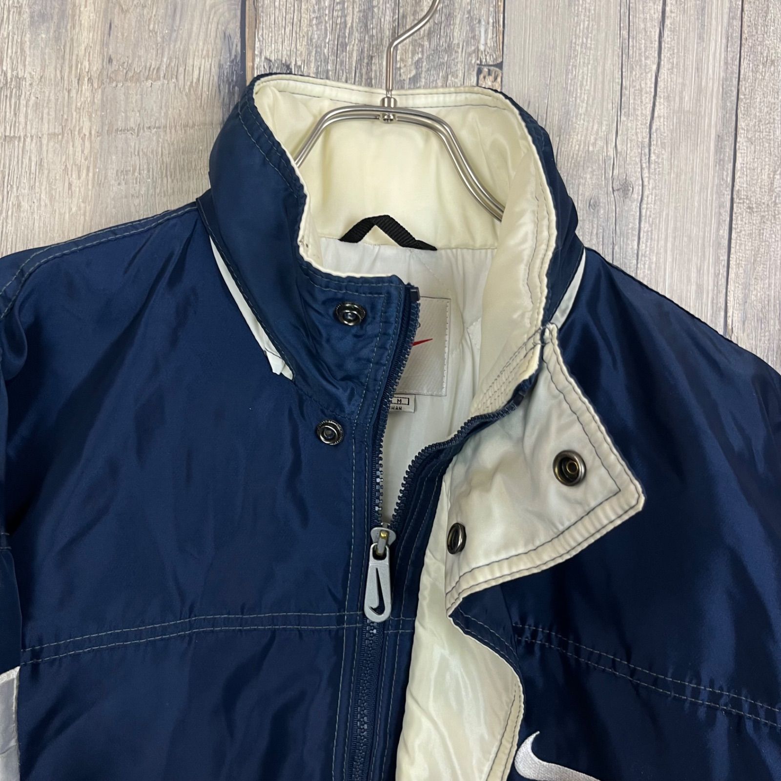 OLD NIKE 90s 銀タグ ナイキ フード収納 ゴツナイキ ゴツロゴ ナイロン 