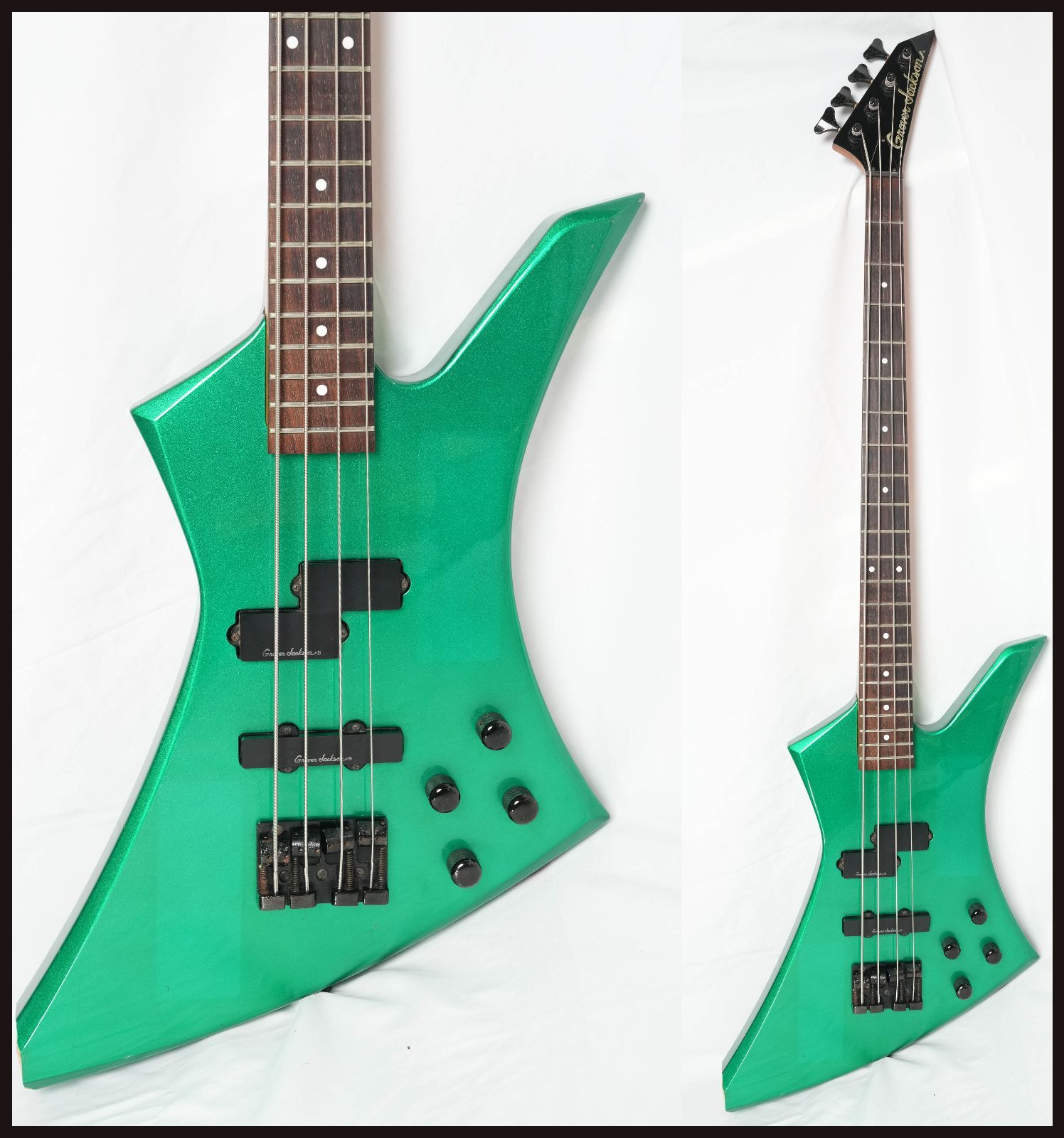 1990年代中期 GroverJackson ケリー ☆Grover Jackson☆KELLY BASS Metallic Green アクティブサーキット