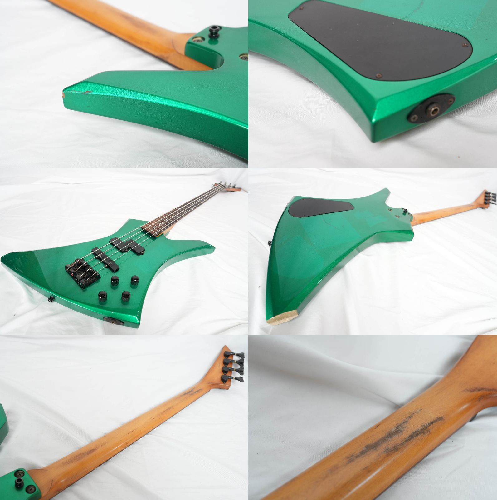 1990年代中期 GroverJackson ケリー ☆Grover Jackson☆KELLY BASS Metallic Green アクティブサーキット