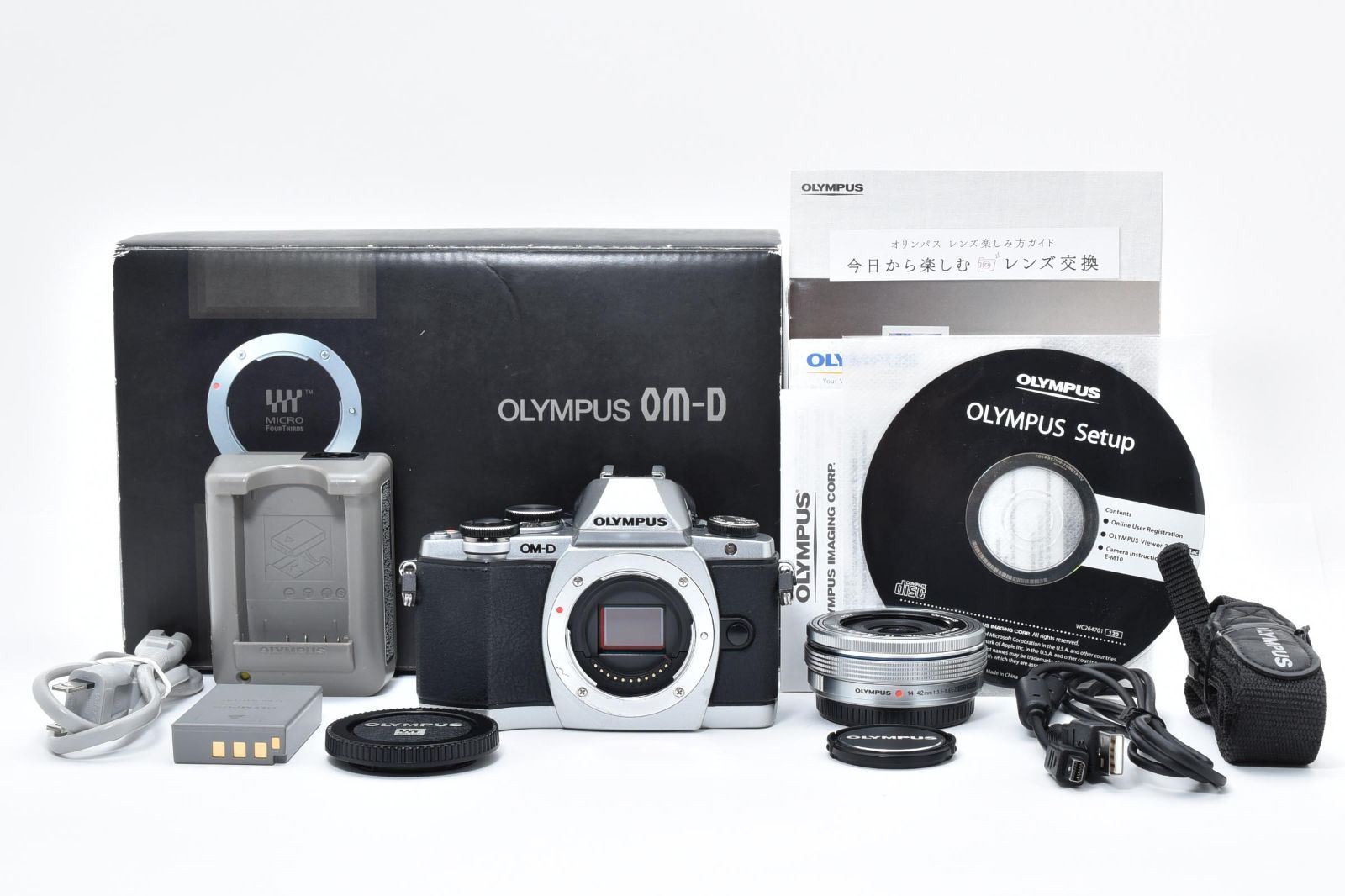 返品保証】☆美品☆オリンパス OLYMPUS OM-D E-M10 レンズキット 14