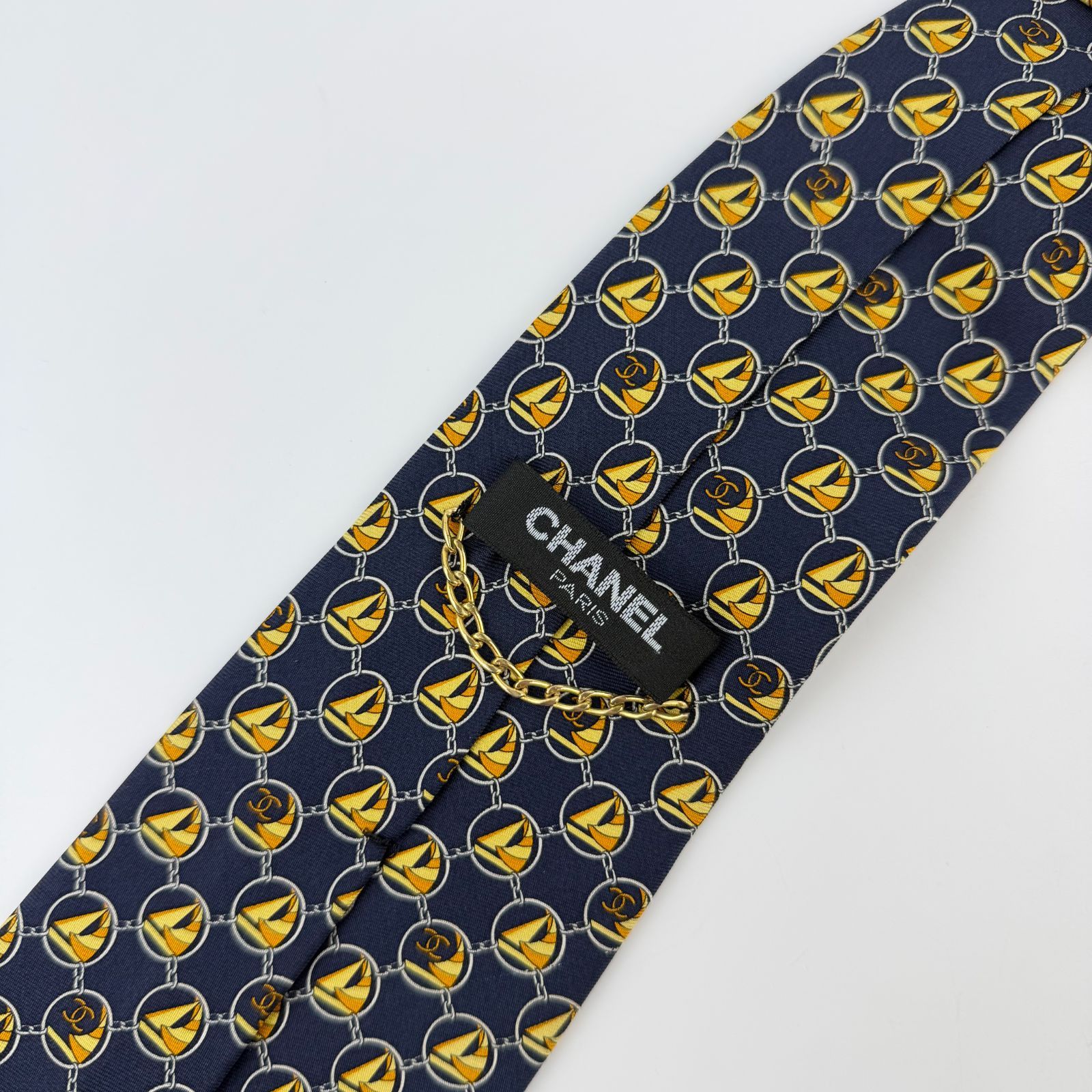 中古】CHANEL シャネル ココマーク ネクタイ マルチカラー シルク