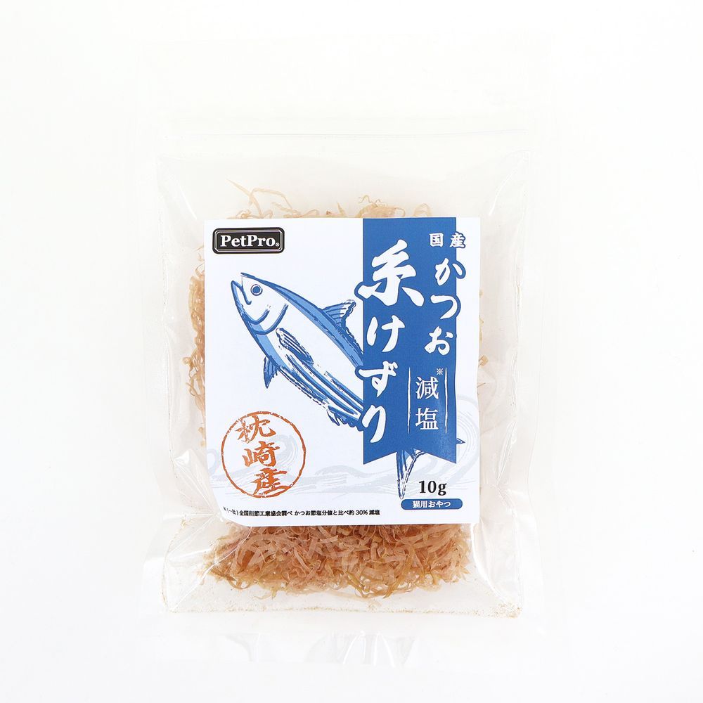 （まとめ買い）ペットプロ ペットプロ 減塩かつお糸けずり 10g 猫用おやつ 【×10セット】