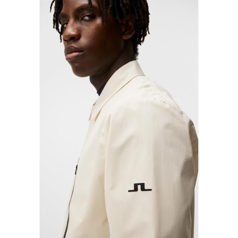 ジェイリンドバーグゴルフ メンズ トップス シャツ 長袖 J Lindebergolf Pirro LongSleeve Plain Shirt Almond Milk
