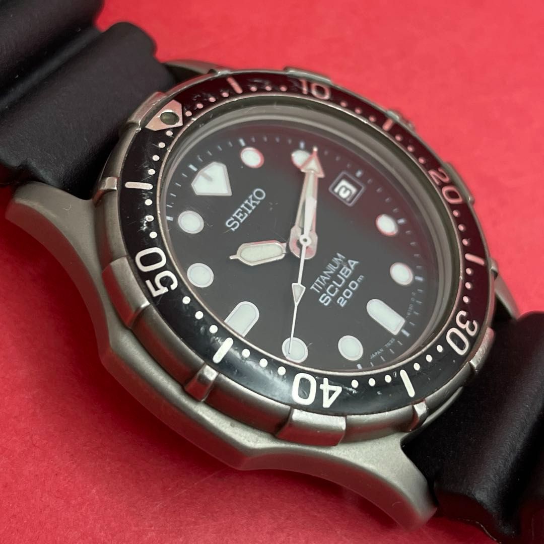 SEIKO チタン ダイバーズウォッチ 7N35-6110 セイコー TITANIUM SCUBA