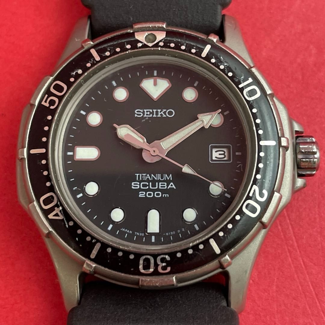 SEIKO チタン ダイバーズウォッチ 7N35-6110 セイコー TITANIUM SCUBA
