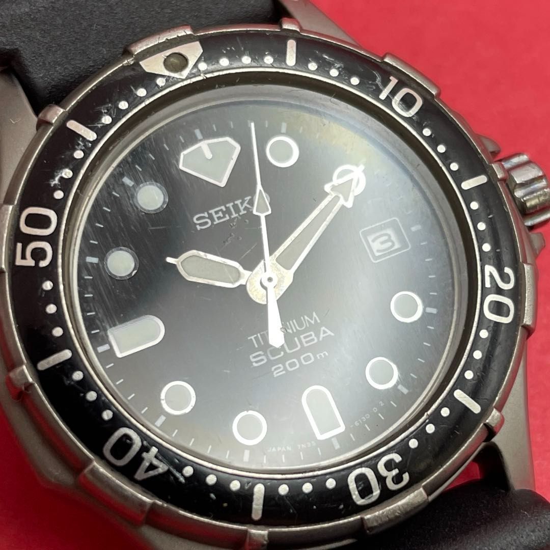 SEIKO チタン ダイバーズウォッチ 7N35-6110 セイコー TITANIUM SCUBA