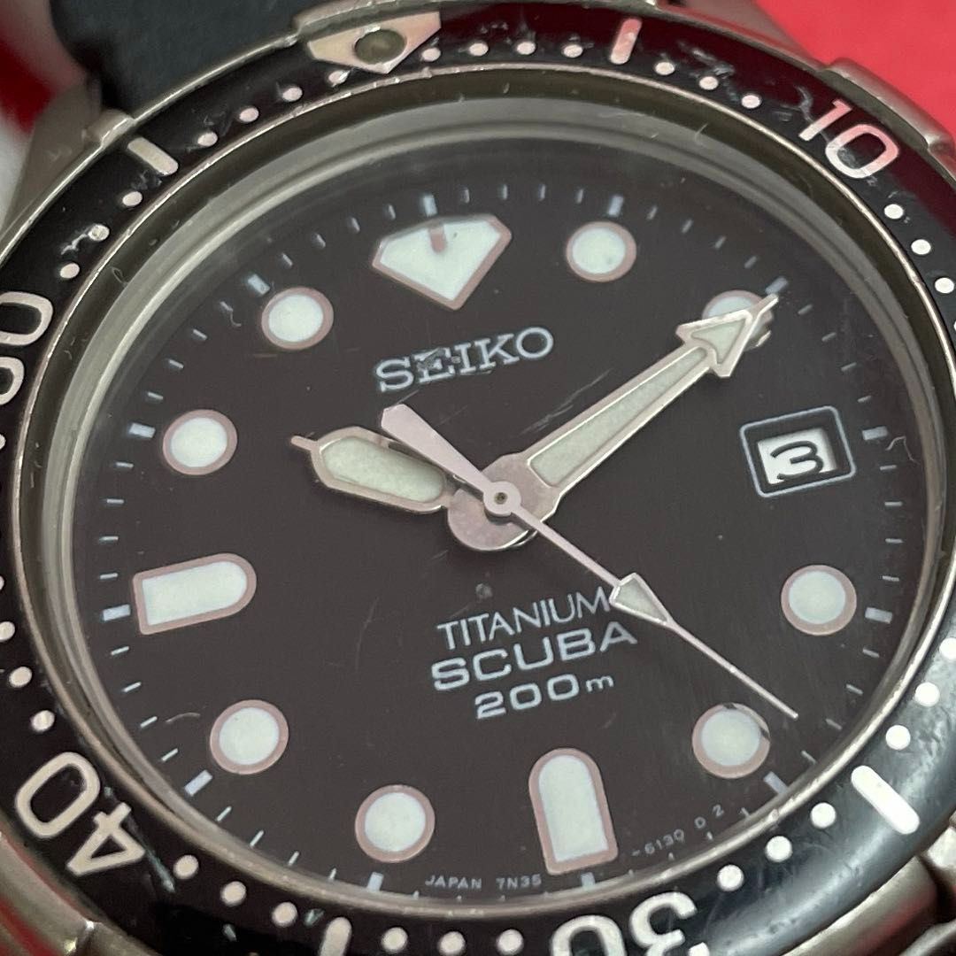 SEIKO チタン ダイバーズウォッチ 7N35-6110 セイコー TITANIUM SCUBA