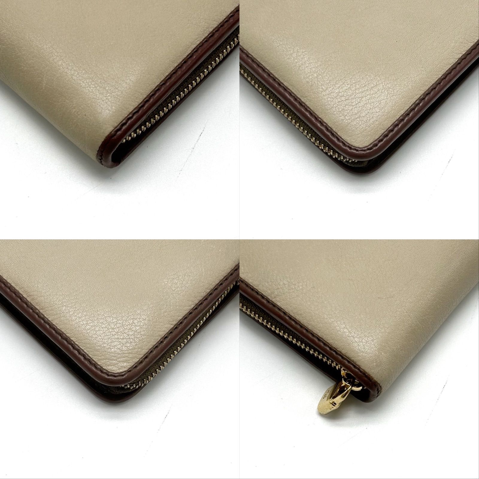 美品 LOEWE ロエベ アナグラム 長財布 カード 小銭 ファスナー 南京錠 