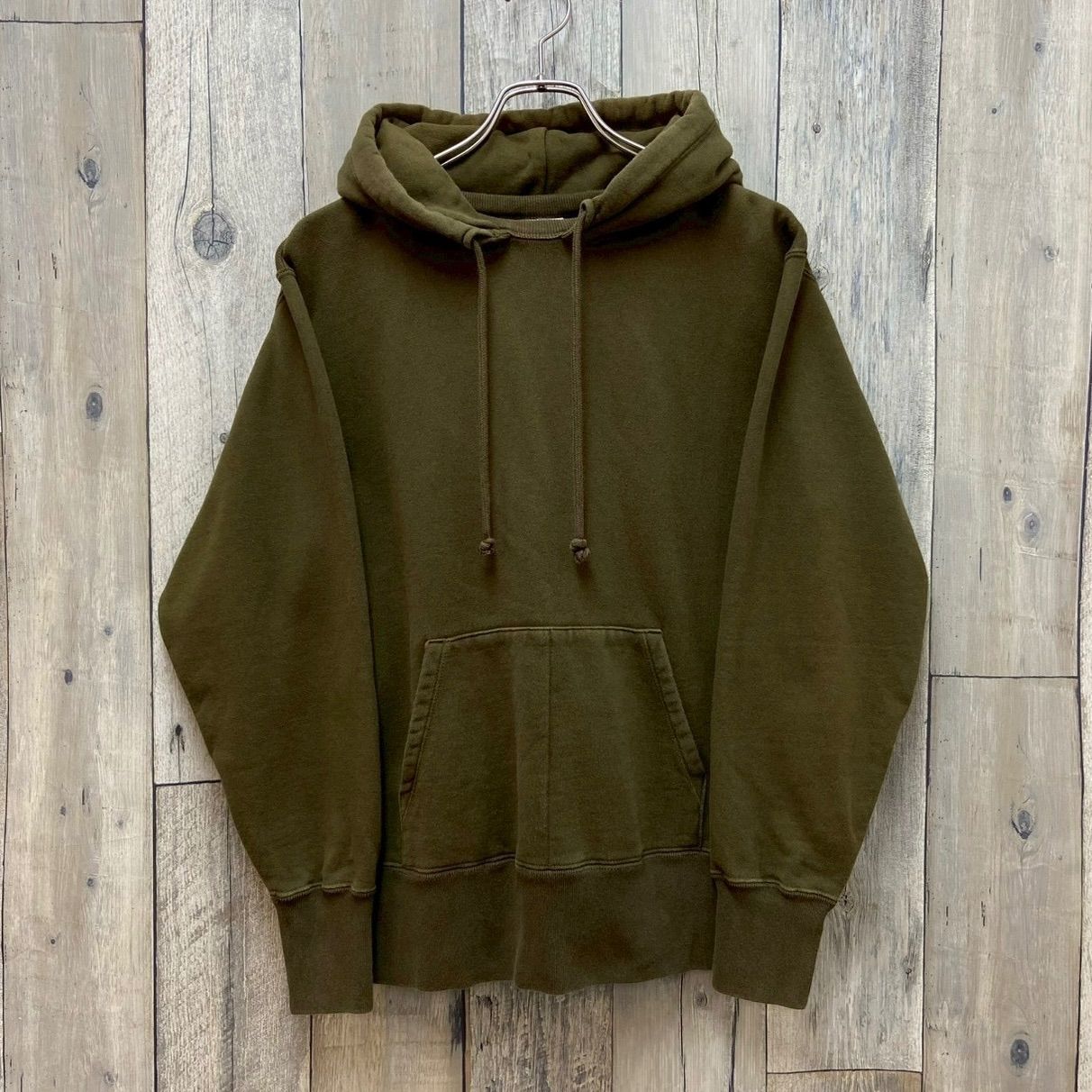Champion チャンピオン カーキ ダークグリーン 後付けフード 