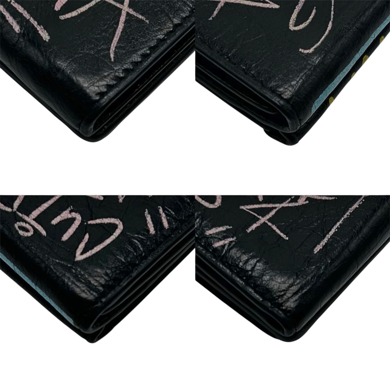 美品 BALENCIAGA バレンシアガ 三つ折り財布 ペーパー ミニウォレット 