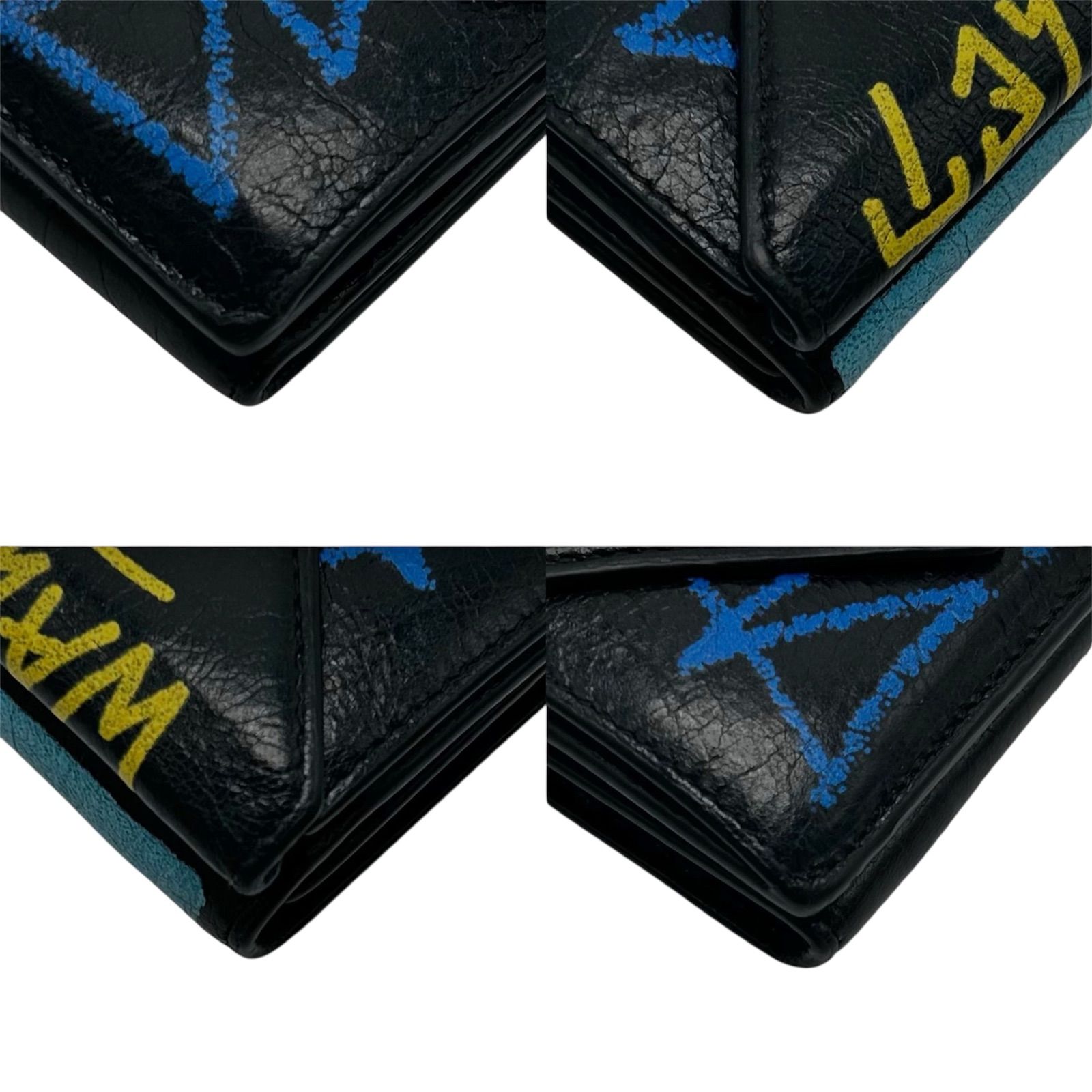 美品 BALENCIAGA バレンシアガ 三つ折り財布 ペーパー ミニウォレット