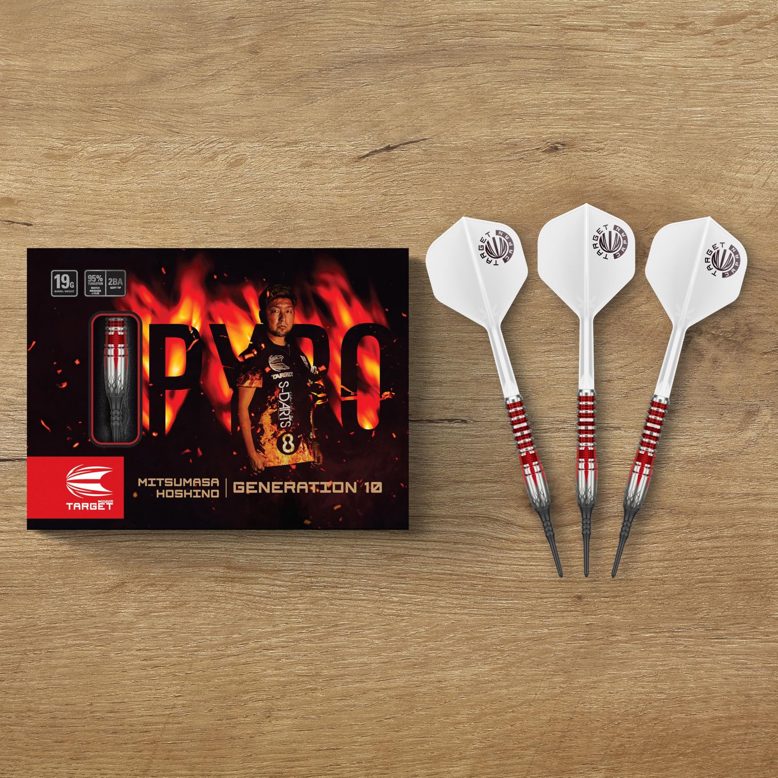  TARGET ターゲット PYRO GEN-10 MAX 95%19G 2BA SOFT TIP DARTS パイロ G10 MAX ソフトティップダーツ ロールプレイングゲーム ダーツ パズル ボードゲーム