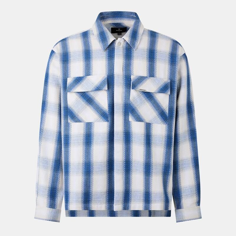 リプレゼント メンズ トップス シャツ オーバーサイズフィット コットン Represent Mens CottonBlend Cheque Shirt Oversized Fit Mid Blue ブルー