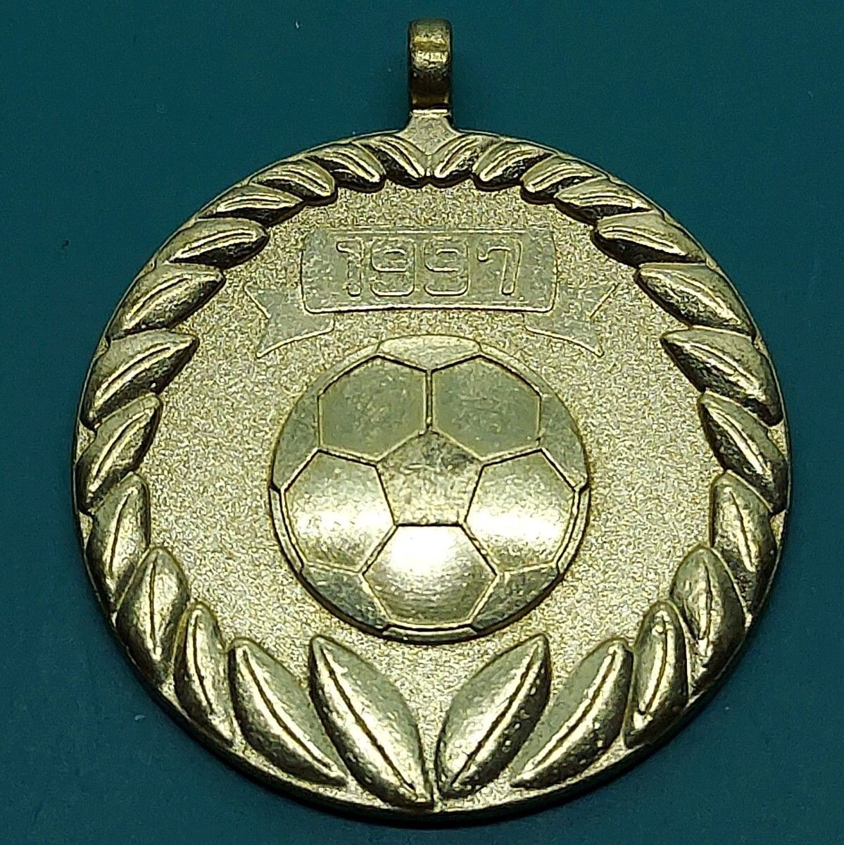 【超希少】ジャパンフットボールリーグ◆メダル 1997年 第21回 全日本少年サッカー大会 記念メダル YKK サッカーボール