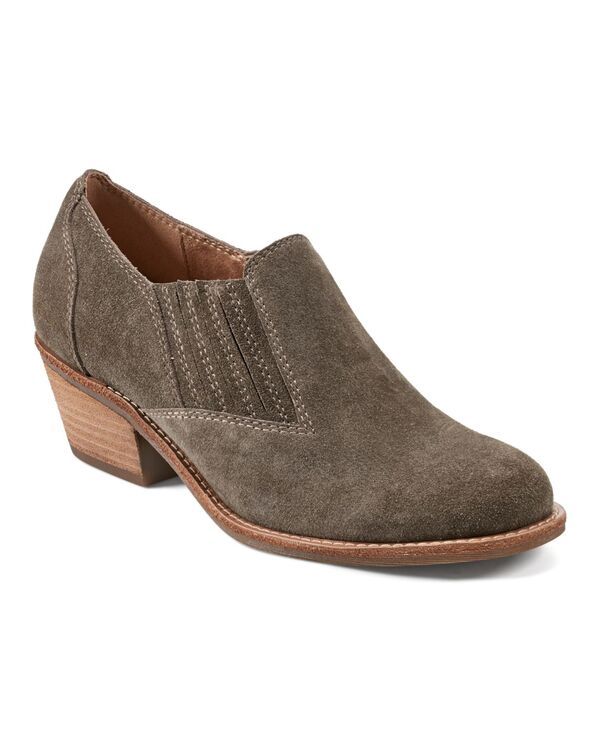 アース レディース シューズ ブーツ・レインブーツ Earth Womens Jalin Almond Toe SlipOn Shooties Dark Green Suede グリーン