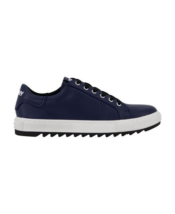 ダナ キャラン ニューヨーク メンズ シューズ スニーカー レザー DKNY Mensmooth Leather Sawtooth Sole Sneakers Navy ネイビー