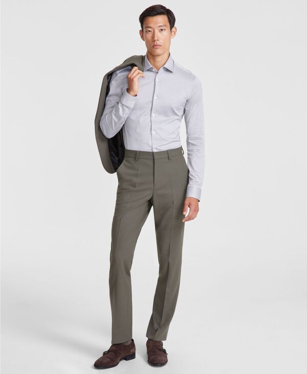 ヒューゴボス メンズ ボトムス カジュアルパンツ Hugo Boss Mens ModernFit Solid Suit Separate Pants Dark BeigeKhaki カーキ