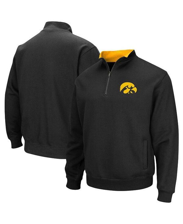コロシアム メンズ アウター ジャケット・ブルゾン トール ジャケット Colosseum Mens Black Iowa Hawkeyes Big and Tall Tortugas QuarterZip Jacket Black ブラック