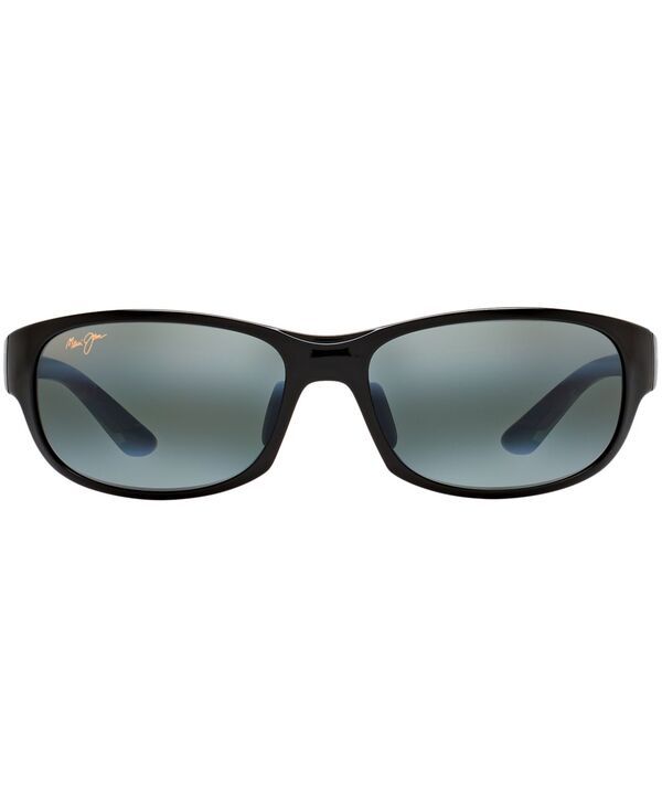 マウイジム メンズ アクセサリー サングラス・アイウェア Maui Jim Polarized Twin Falls Polarized Sunglasses 417 63 BLACK SHINYGREY MIR POL ブラック