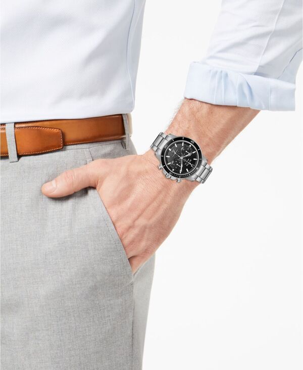 ブロバ メンズ アクセサリー 腕時計 Tシャツ Bulova Mens Chronograph ブロバ メンズ アクセサリー 腕時計 Tシャツ Bulova Mens Chronograph Marine Star Stainless Steel Bracelet Watch 45mm Silver シルバー