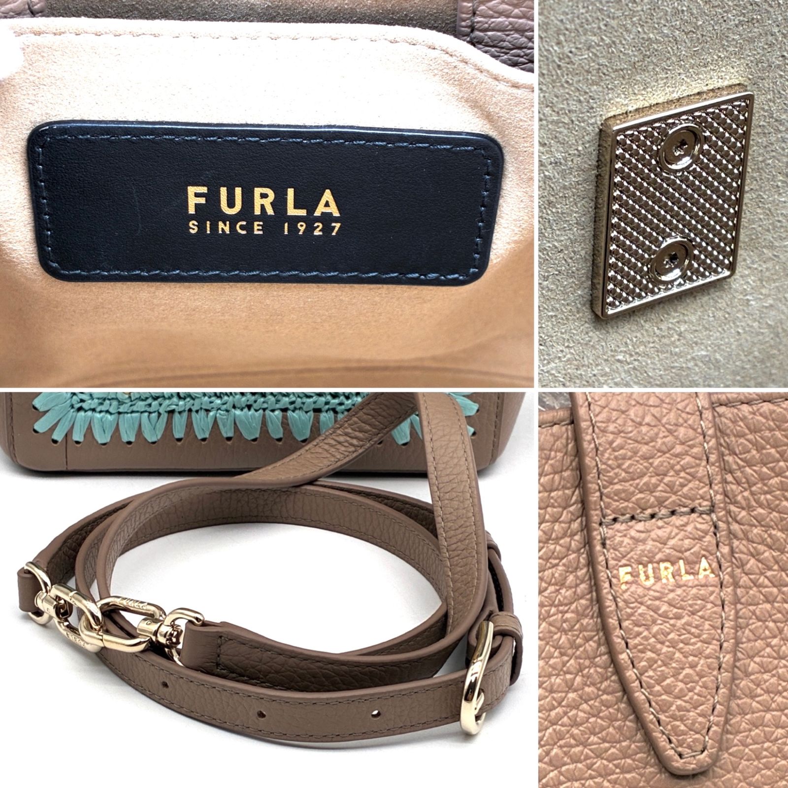 FURLA フルラ NET ネット ミニ 2way ハンドバッグ ショルダーバッグ 