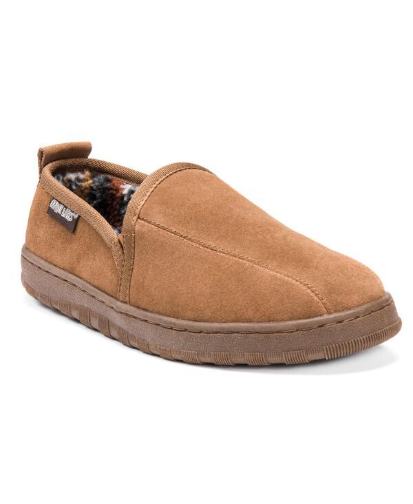ムクルクス メンズ シューズ スリッポン・ローファー プリント スエード MUK LUKS Mens Eric Printed Berber Suede Slip On Slippers Tan タン