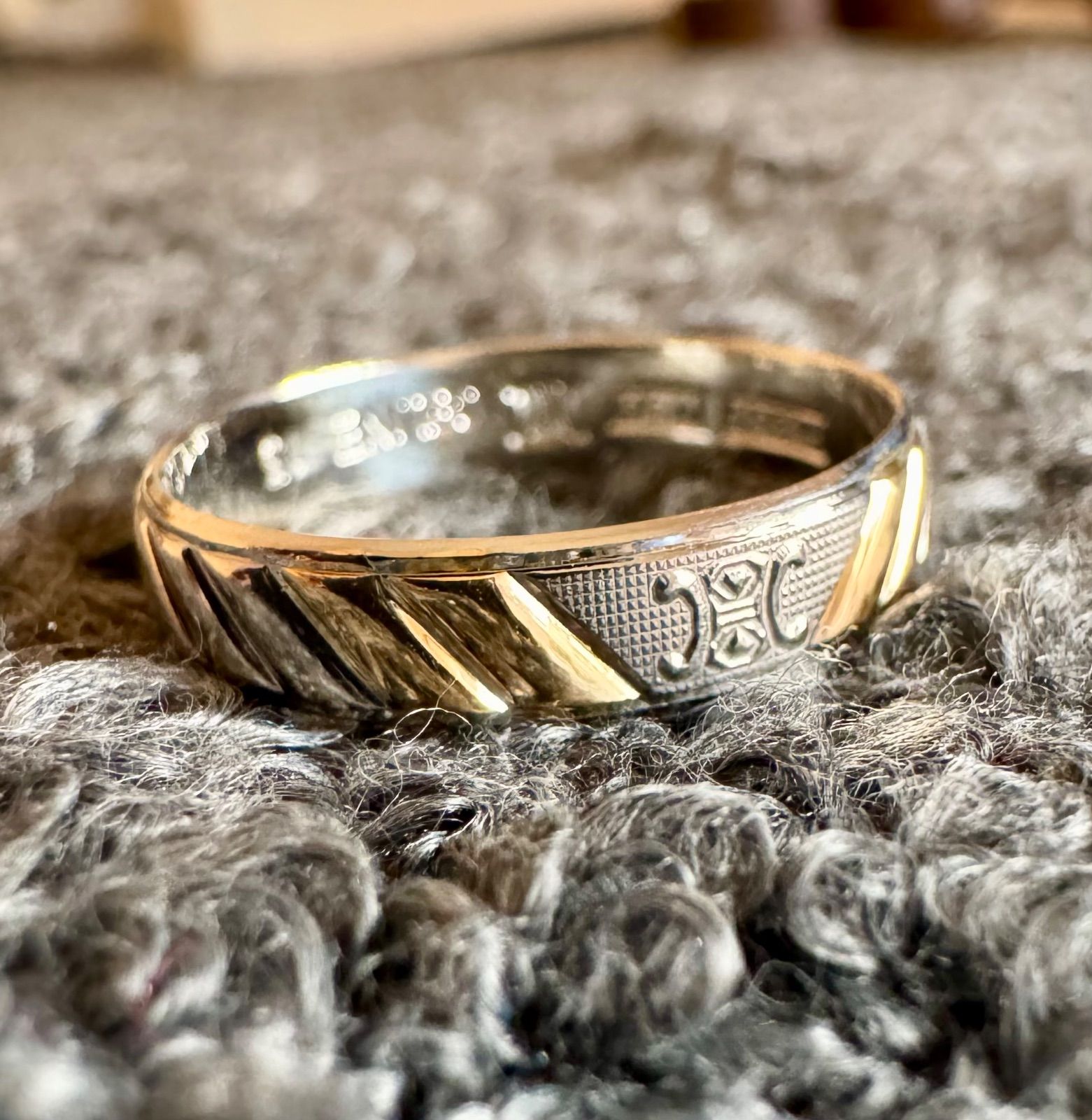 セリーヌ◇Pt850/K18YG*16号*マカダム*コンビリング*CELINE - メルカリ