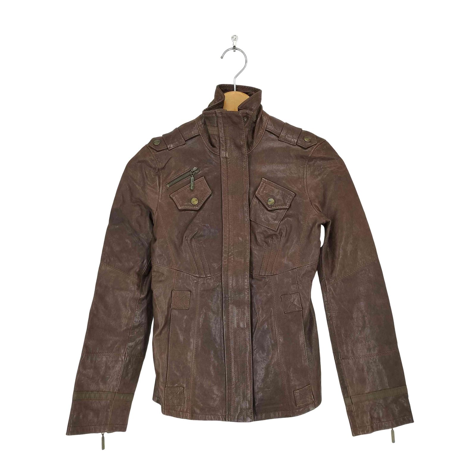 ガス GAS genuine reather リアルレザージャケット Y2K レディース 38 