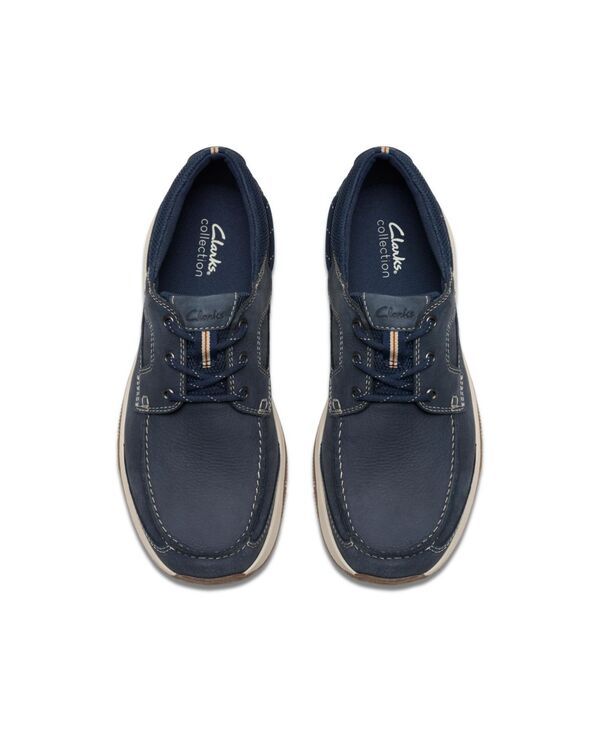 クラークス メンズ シューズ スリッポン・ローファー レース Clarks Collection Mensailview Lace Shoes Navy Nubuck ネイビー