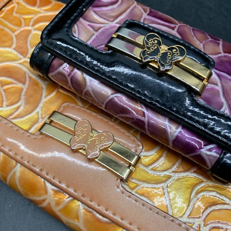 【新品未使用】アナスイ　長財布　ドルチェⅡ ステンドグラス　バラ　ラウンドジップ ANNA SUI アナスイ 長財布キーケース2点セット ローズハート