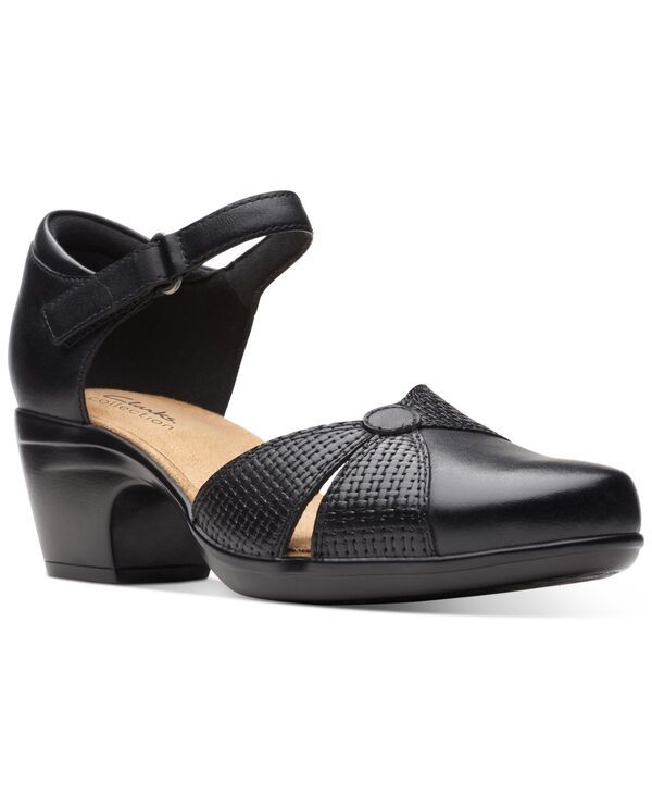 クラークス レディース シューズ パンプス サンダル Clarks Womens Collection Emily Rae Sandals Black Leather ブラック