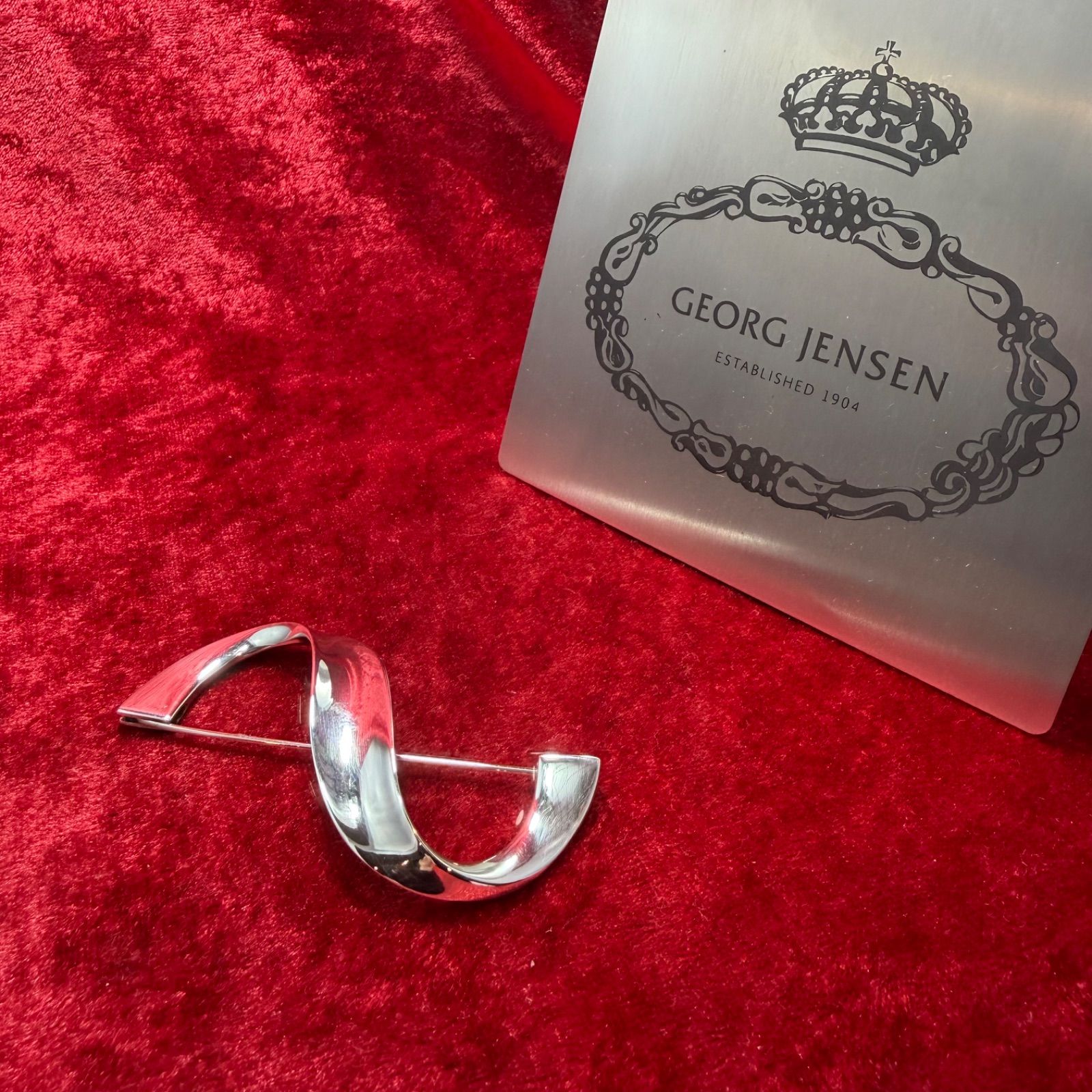 美品 ブローチ ハンスハンセン ジョージジェンセン/GEORG JENSEN
