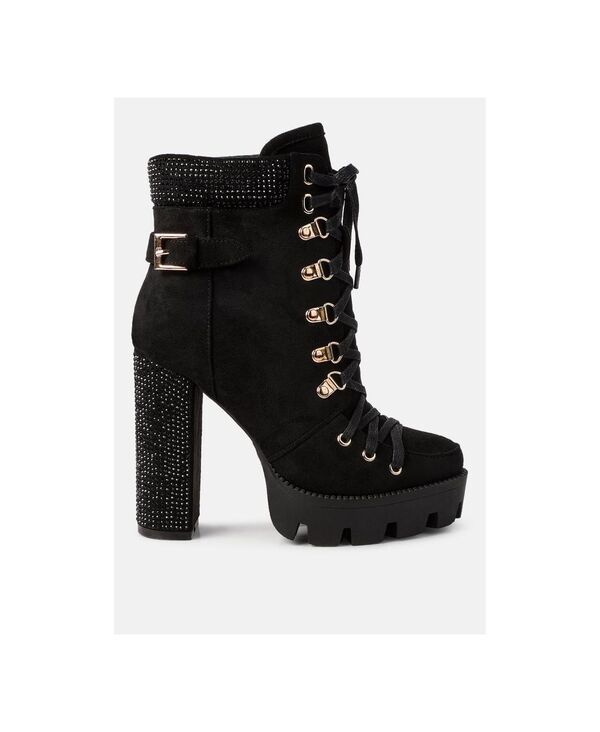 ロンドンラグ レディース シューズ ブーツ・レインブーツ アンクル ブーツ ヒール London Rag Womens birch block heeled ankle boots Black ブラック