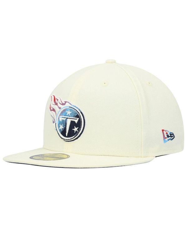 ニューエラ メンズ アクセサリー 帽子 New Era Mens Cream Tennessee Titans Chrome Color Dim 59FIFTY Fitted Hat Cream クリーム