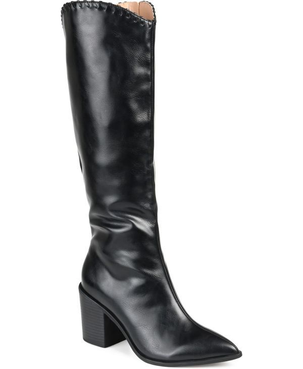 ジュルネ コレクション レディース シューズ ブーツ・レインブーツ Journee Collection Womens Daria Wide Calf Cowboy Knee High Boots Black ブラック