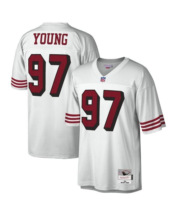 ミッチェルネス メンズ トップス シャツ ジャージー Mitchell Ness Mens Bryant Young White San Francisco 49ers 1994 Legacy Replica Jersey White ホワイト