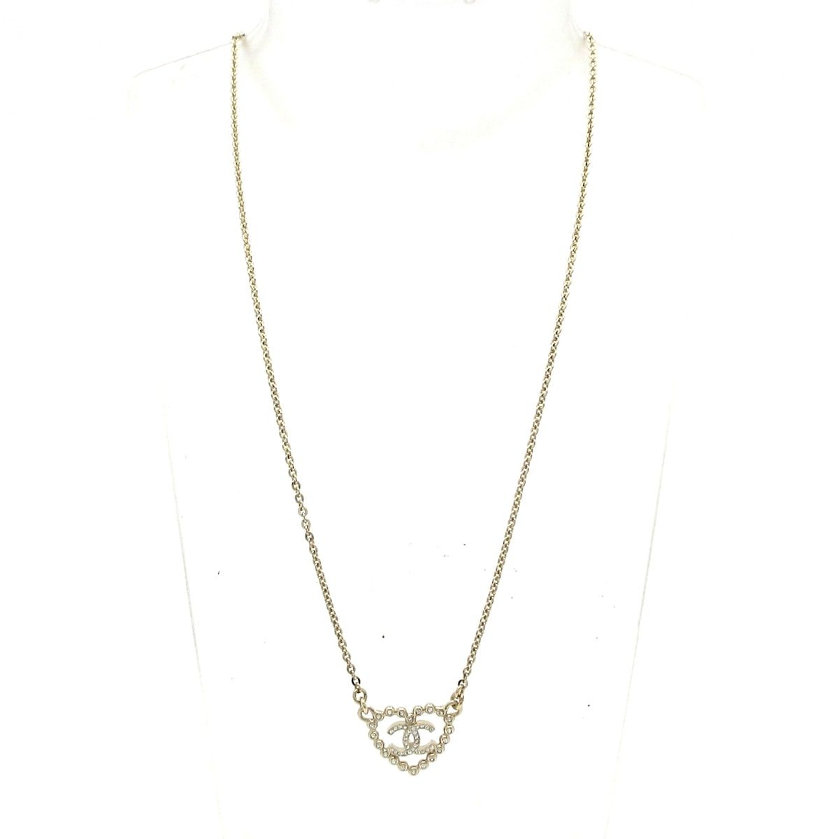 CHANEL(シャネル) ネックレス美品 - ABF459 ゴールド×クリア ココ 