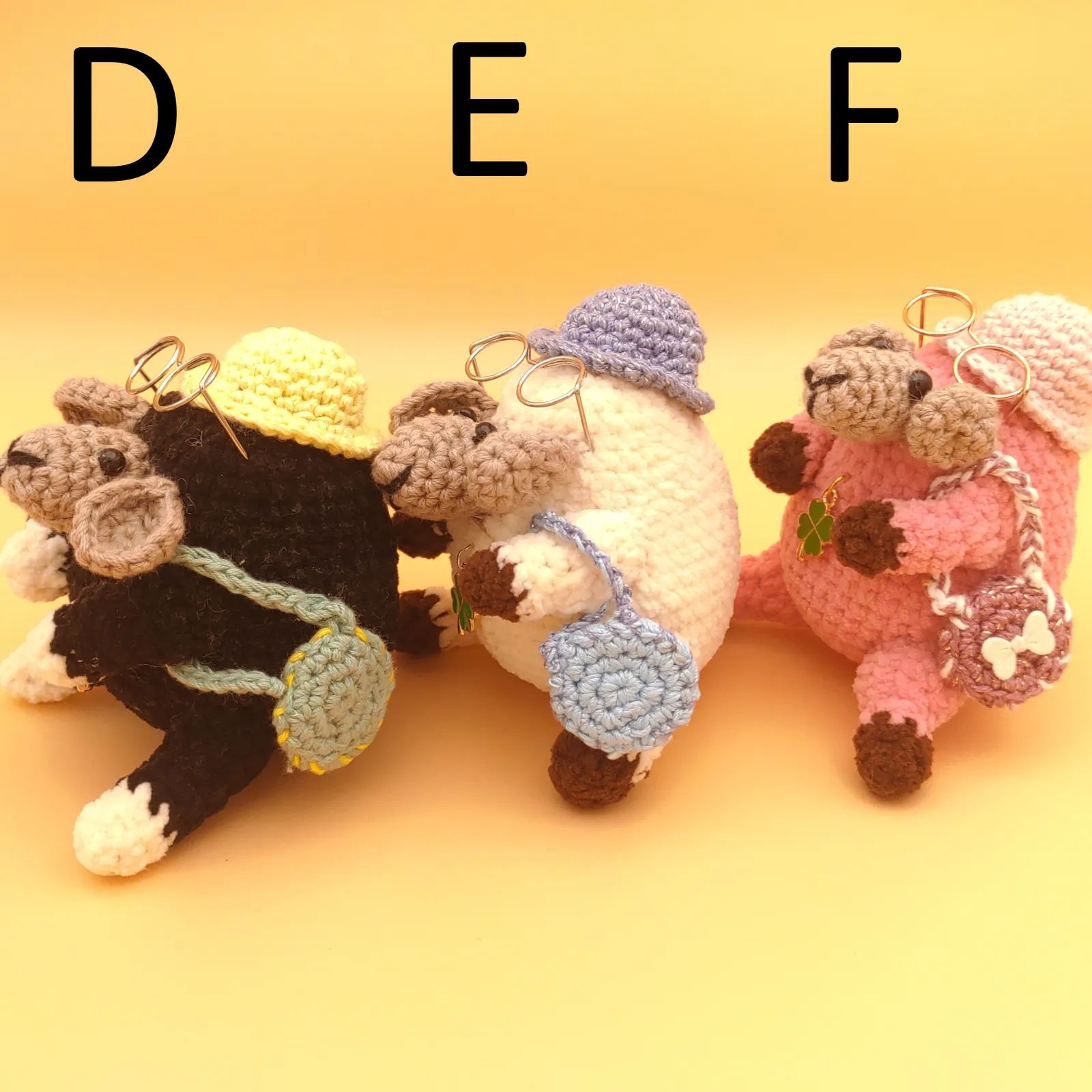 ハンドメイド】お出かけひつじ 羊 あみぐるみ - メルカリ