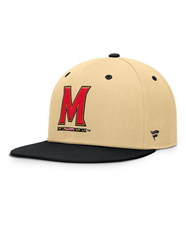 ファナティクス メンズ アクセサリー 帽子 Fanatics Mens GoldBlack Maryland Terrapins Balance Fitted Hat Gold Black ブラック