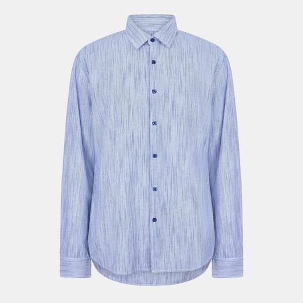 ピーターワース メンズ トップス シャツ Peter Werth Mens W Mallett Long Sleeve Plain Shirt Blue ブルー