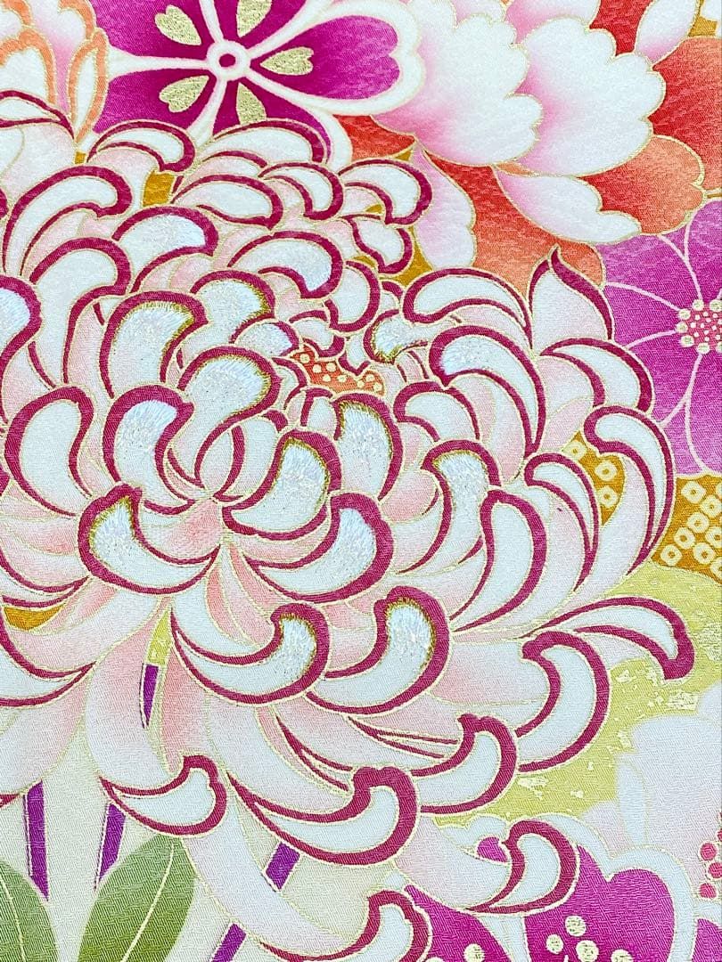 振袖 ラメ刺繍 金彩 紋意匠 身丈170cm 撥水加工済 MO3413 - メルカリ