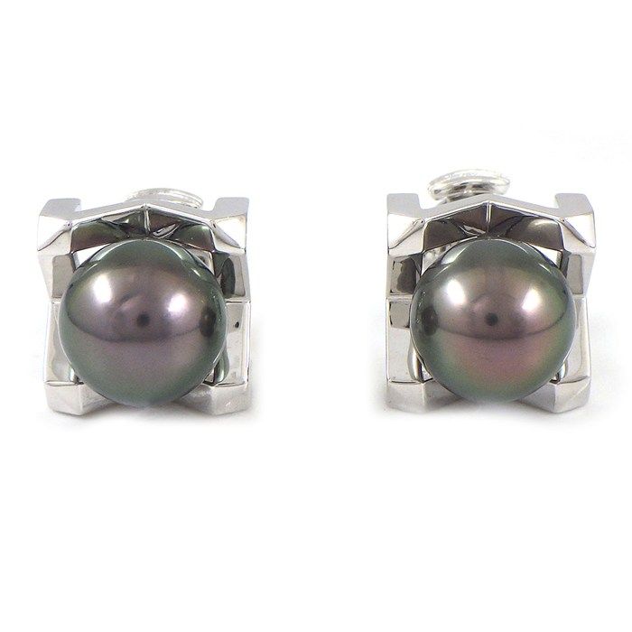 【MIKIMOTO】 ミキモト　黒蝶真珠　ダイヤ付ピアス ミキモト MIKIMOTO ピアス パッショノワール Mコレクション PE-1761YU