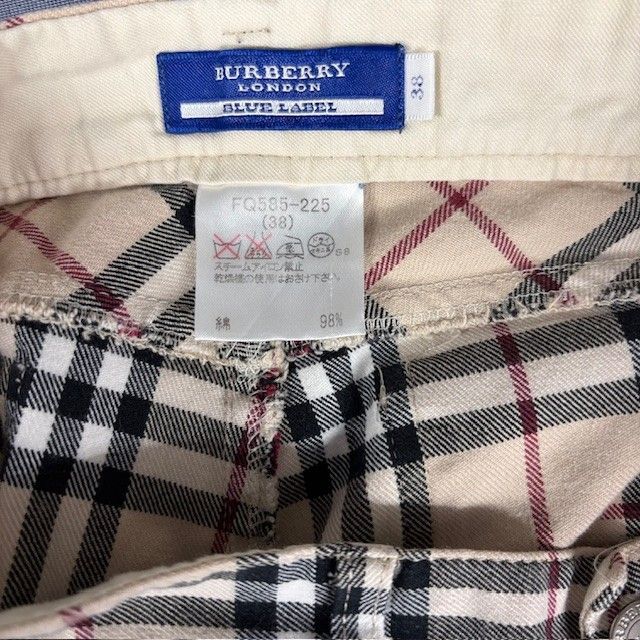 Burberry BLUE LABEL VINTAGE ノバチェック スリムボトム サイズ38