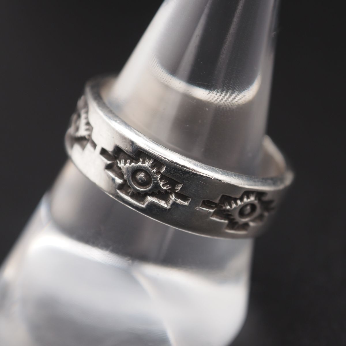 Q326 ナバホ Troy Laner トロイラナー STERLING刻印 リング スタンプ